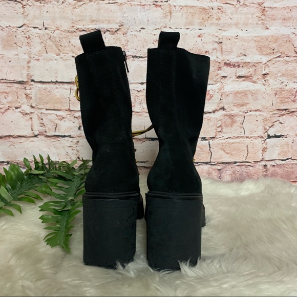 Free People Black Dylan Lace Up Boots Size 41 - Picture 8 of 10